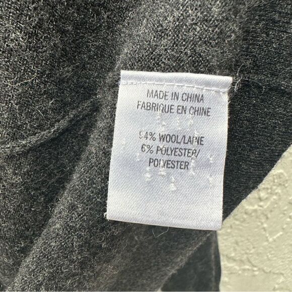 THEORY Abie Evian Stretch Wool Cardigan Sweater Women’s Large Open Front Shawl - Picture 6 of 7